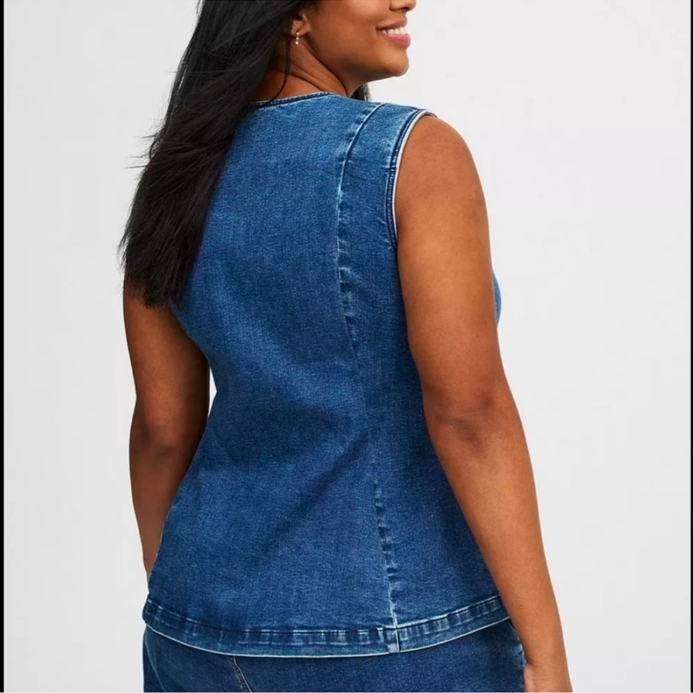 Torrid Denim Studio Vest - Picture 2 of 5